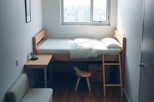 IKEA ダブルサイズ ロフトベッド：空間を有効活用