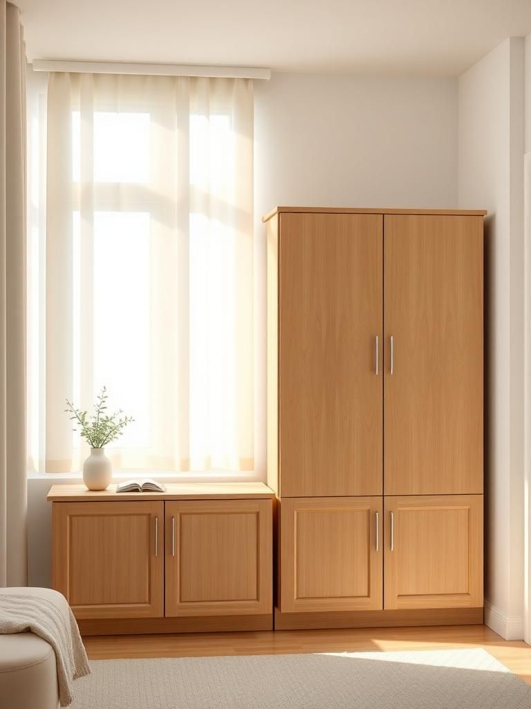 IKEAのビリーに扉をつけて収納力UP！