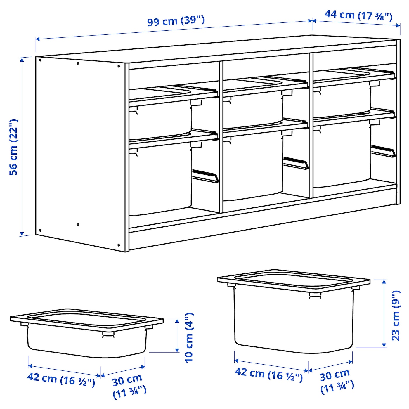 ikea トロ ファスト アレンジ 収納のアイデアと活用術 3 trofast storage combination with boxes white white light blue 1201981 pe905744 s5